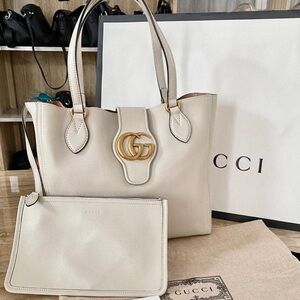 Gucci Ivory GG Dahlia Tote